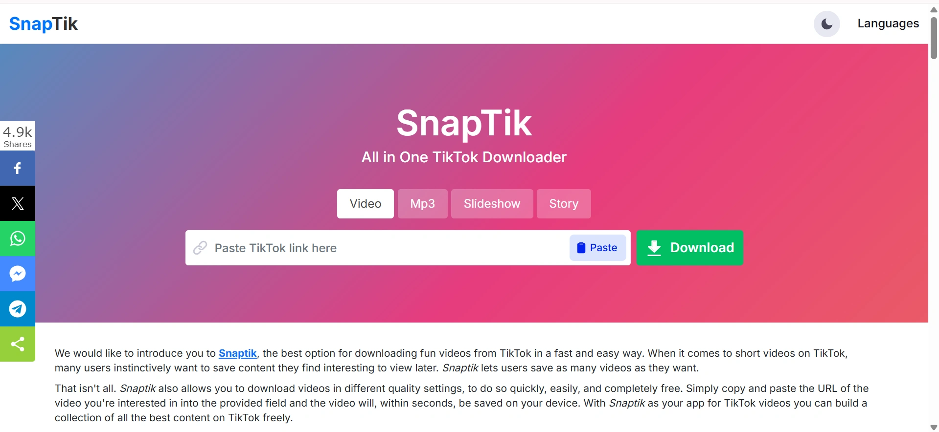 Snaptik: Cara Praktis Mengunduh Video TikTok dengan Mudah