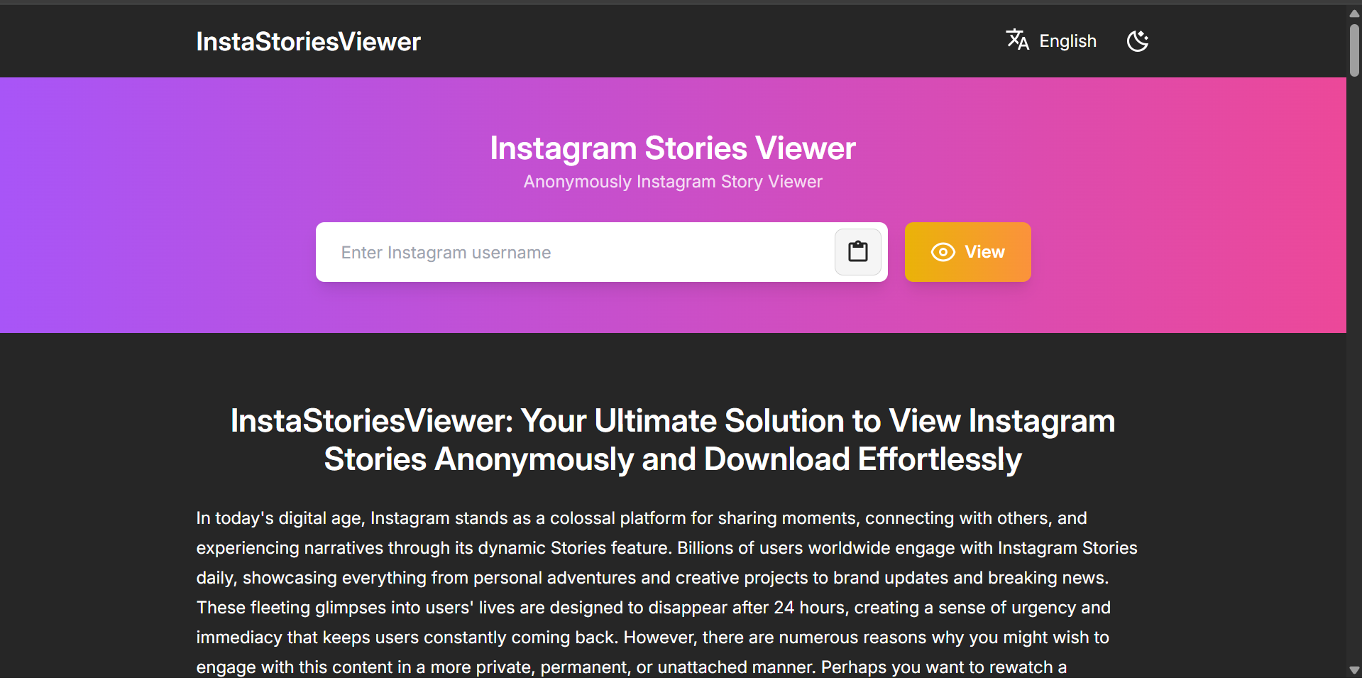 InstaStoryViewer.vip: Tool Online Buat Lihat Story IG Siapa Aja
